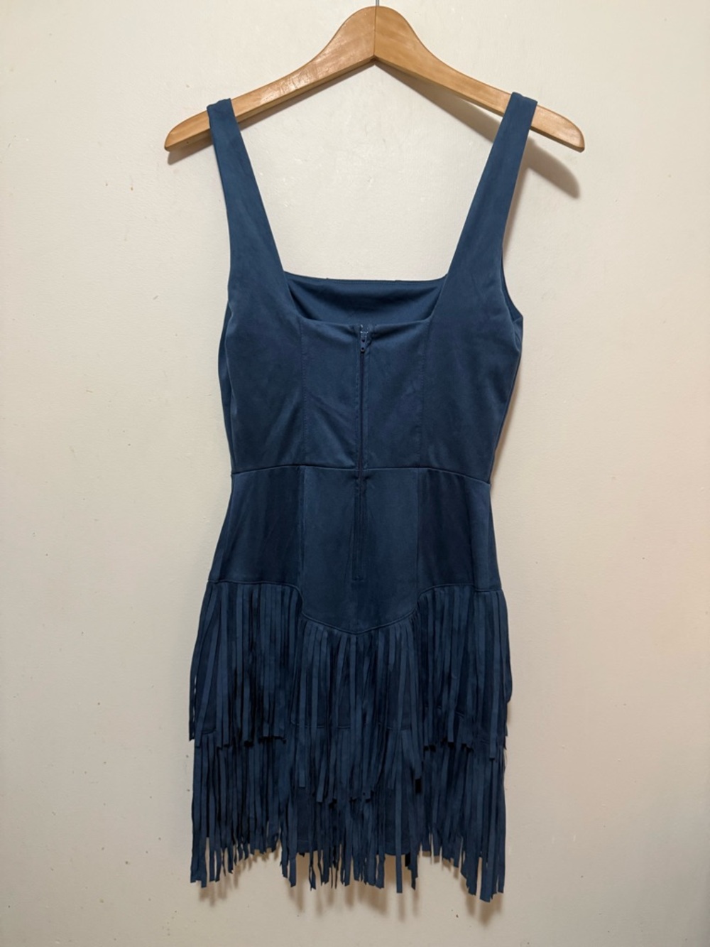 Ladies cowgirl dress two colors blue and beige